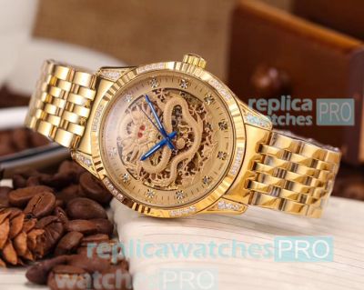 Fake Patek Philippe Geneve Dragon Dial Watches 42mm